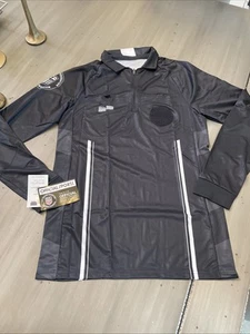 Offizielles Sport Erwachsene schwarz LS Fußball Pro Schiedsrichter Trikot neu mit Etikett - X Large - Bild 1 von 7