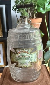 Antique WITCHALL Witch Hazel Gallon Barrel Shaped Bottle Essex, Connecticut - Picture 1 of 10