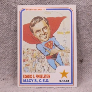 RARE Macy's CEO Trading Card Edward D Finkelstein Big League Cards 1985 - Bild 1 von 2