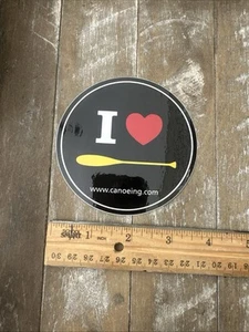 I Love Canoeing Vinyl Decal Waterproof Car Bumper Sticker - Picture 1 of 1