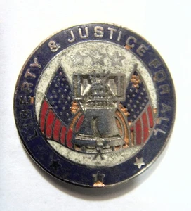 Antique scarce liberty and justice for all champleve collectors token 54282 - Picture 1 of 3