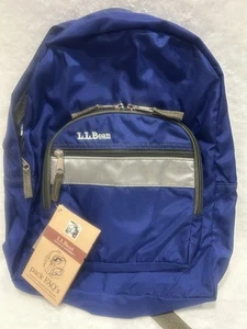 "Nueva mochila LL Bean reflectante azul real y plata juvenil 15"" X 14"" con etiquetas" - Imagen 1 de 7