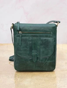 Bolso bandolera de cuero grande verde diseñador Prime Hide para mujer Arizona - Imagen 1 de 7