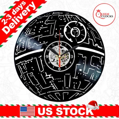 Reloj Vinilo Muerte Star Wars R2 D2 Arte Habitación Decoración Pared Mandaloriano Regalo de Navidad Foto 1 de 2