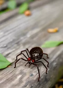 "Primitivo Halloween metallo riciclato ragno spettrale nero 4,5" - Foto 1 di 2