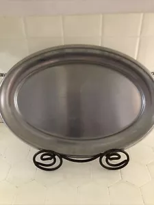 Vollrath WWII USN NAVY Vollrath Stainless Steel Oval Platter 17.5 x 12 inches - Picture 1 of 10
