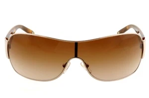 New VERSACE VE 2101 1052/13 Gunmetal Brown Shield Monolens Sunglasses Italy - Picture 1 of 7