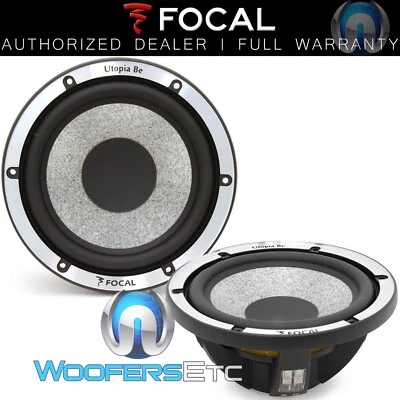 6W3BE 6 1/2" mids only FOCAL UTOPIA BE NO 7 ACTIVE 6.5" CAR AUDIO SPEAKERS NEW - Image 1 of 3