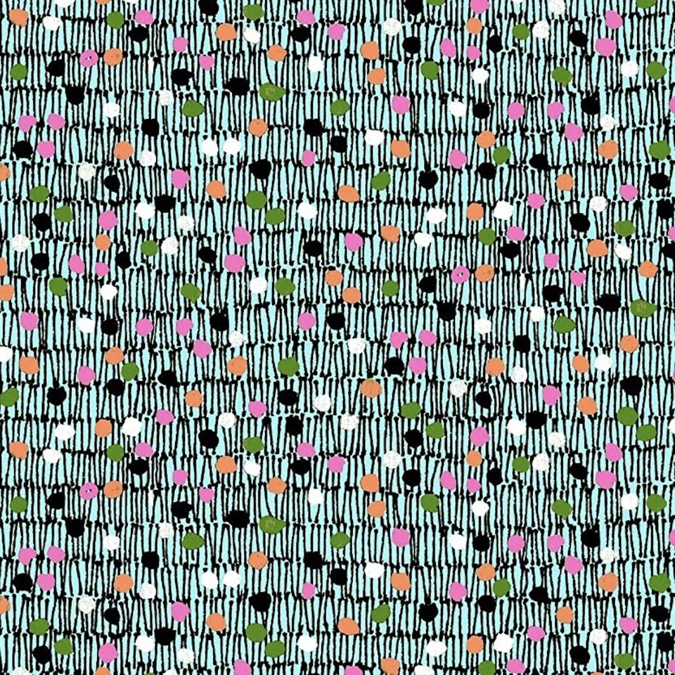 Gypsy Dot on Texture Blue 100% Cotton Fabric by The Yard - Image 1 of 1