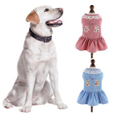 Pet Corduroy Dress Embroidery Pet Skirt Cat Dog Dress With Towing Buckle Classic