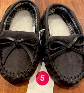 Toddler Baby Boys dluxe dearfoams Carter Moccasin Slippers size 5 Free Shipping - Picture 1 of 7