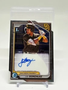 J.D. GONZALEZ -2024 Bowman Chrome 1st Prospect- RC Autograph Auto -#CPA-JGO - Picture 1 of 2