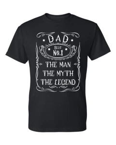 No 1 Mejor papá El hombre El mito La leyenda Día del Padre Camiseta Regalo para papá Tee - Imagen 1 de 16