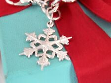 Tiffany & Co Silver Snowflake Charm Bracelet 7.5" Wrist