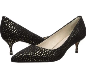Kenneth Cole Women's Riley 50 Mm Pump, Black/Gold, 8.5 (5) - Picture 1 of 8