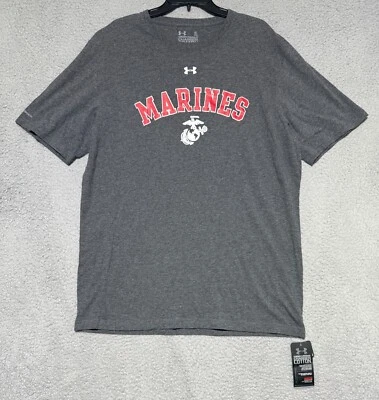 Under Armour Loose HeatGear Charged Cotton US Marines T-shirt Mens XL NEW - Image 1 of 4
