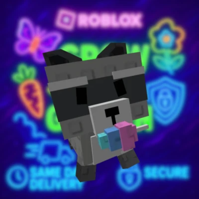 🟢🦝RACOON🦝🌱GROW A GARDEN🌱🐶 PETS🐶 🎮ROBLOX🎮 Super Fast Delivery🚀