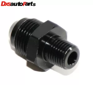 Adaptador de montaje anodizado de aluminio con hilo macho 8AN-8 A 1/4" NPT NEGRO - Imagen 1 de 6