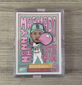 IN-HAND San Diego Padres Manny Machado Collectible Pin on Card 8/20/2024 NEW LE - Picture 1 of 4