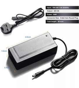 iScooter Electric Scooter Charger w power supply E9D/E9 Pro/E9T/i9/i8 DC5.5mm - Picture 1 of 4