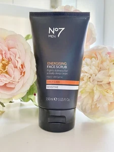No7 💐Men Energising Face Scrub 150ml Daily Care Sensitive Skin No 7 New Sealed  - Picture 1 of 4