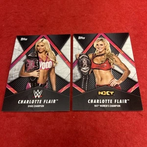 2018 Charlotte Flair Topps Campeona de la División Femenina de la WWE #WC-12 y #WC-10 Insertos - Imagen 1 de 14
