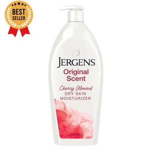 Jergens Original Aroma Piel Seca Loción 32oz Cereza Almendra Hidratante para Manos y Cuerpo - Imagen 1 de 12