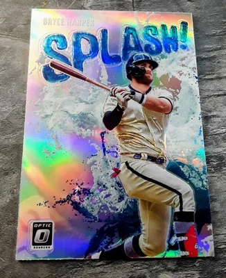 2022 Donruss Optic Bryce Harper Silver Holo Prizm Splash No. SP-7 Phillies - Image 1 of 2