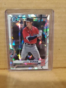 2021 Bowmans Chrome Cracked Ice Refractor Jerren Duran #BCP-135 Rookie Prospect - Picture 1 of 2