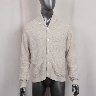 Cárdigan Doble Ralph Lauren RRL Algodón Lino Cuello Chal Foto 1 de 4
