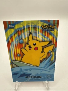 2000 Topps Pokemon Serie de Animación de TV Surfing #25 Pikachu 8 de 10 Stick-Ons - Imagen 1 de 2