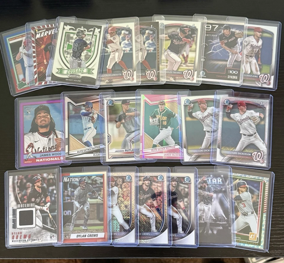 Lote de tarjetas de novatos y prospectos de los Nacionales de Washington Foto 1 de 1