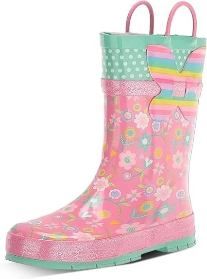 Botas de Lluvia Western Chief Niño Pequeño Talla 8 Rosa Flutter Niñas Usadas Una Vez con Caja Foto 1 de 1