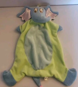 Manhattan Toy Company Baby Lovey Dr Seuss Horton the Elephant Blue Green Pink - Picture 1 of 10