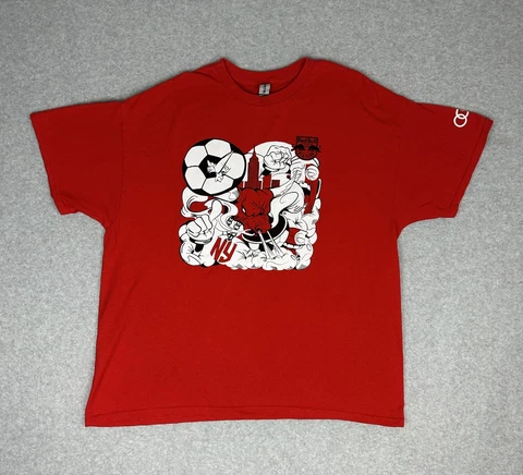 NY Red Bulls MLS Stadium Giveaway T-Shirt XL Audi Promo Large Graphic New York Cover