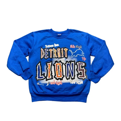 Vintage Detroit Lions NFL 1994 Pullover Sweatshirt GTS Made in USA Adult Size M Cover