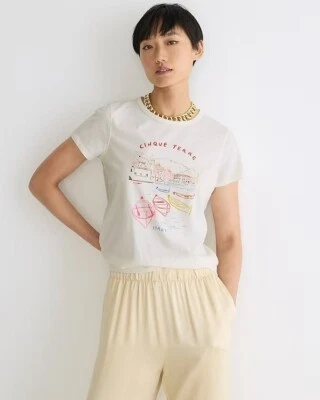 J.Crew Fitted Cinque Terre graphic T-shirt, Size XXS, NWT - Image 1 of 4