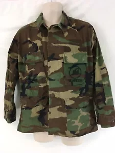 DJ Mfg Mens M Short NATO sz 6070 Seabees Woodland Camo Nylon Cotton Shirt Jacket - Picture 1 of 12