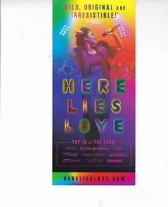 Here Lies Love Promo Piece 4"" x 9"" David Byrne Fatboy Slim - Foto 1 di 2