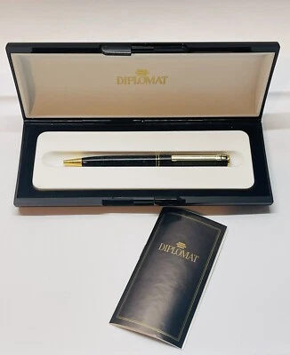 Vintage Diplomat Ball Point Pen XL BP 0129 Deco Grey - Image 1 of 4