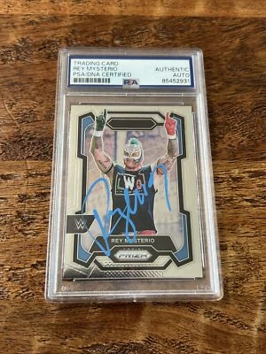 Rey Mysterio IP Signed Prizm Card Psa Dna Coa Slab Autographed WWE LWO - Image 1 of 2