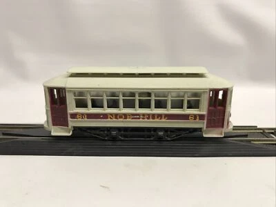 TYCO 214B Nob Hill Powered Trolley #61 Plastic HO Scale Tested Runs Well - Image 1 of 4
