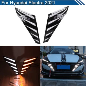 Daytime Running Lights LED DRL Fog Lamp Replacement Bumper For Hyundai Elantra - Picture 1 of 10