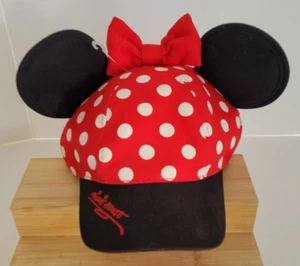 Minnie Mouse Ears Baseball Hat Cap Youth NWOT Polka Dot Disneyland Disney Parks - Picture 1 of 6