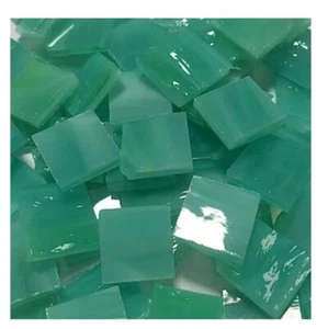 1/2" Emerald Green Mosaic Stained Glass Tiles - Picture 1 of 1