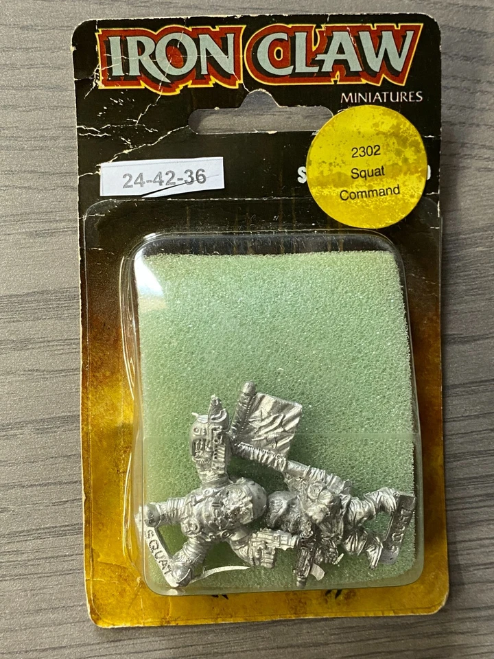 Warhammer 40k Space Dwarfs  Rogue Trader era Squat Command - Iron Claw Metal OOP - Image 1 of 1