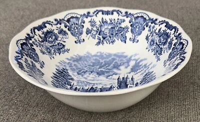 DIFÍCIL DE ENCONTRAR: Enoch Wedgwood Royal Homes of Britain azul 8,5" cuenco redondo para servir Foto 1 de 4