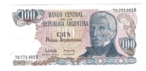 Argentina #315 1985 100 Pesos Argentinos UNC - Picture 1 of 2