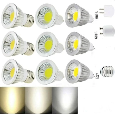 Downlight MR16 GU10 E27 220V 110V 85-265VDimmable 6W LED COB Spot Light Bulbs - Image 1 of 4