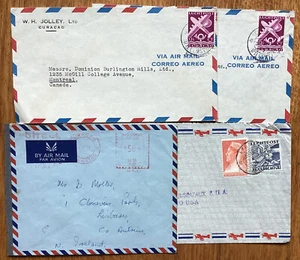 Curacao Netherlands Antilles Airmail Cover X4 1930s-50’s Ireland Germany Canada - Picture 1 of 12